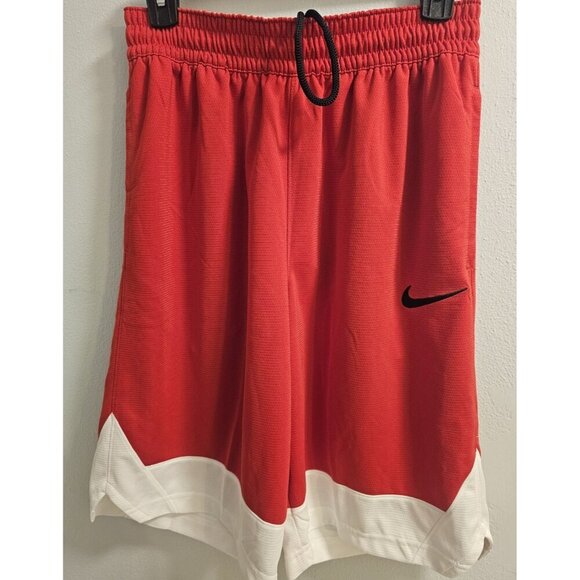 Nike Men's Dri-FIT Icon Basketball Shorts Pockets Red & White Size SM BRAND NEW - Picture 7 of 9